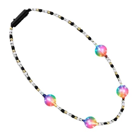 Endless Games Flashing Disco Prism Balls Fancy Party Necklace, Multicolor EN3342677